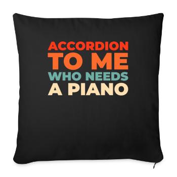Accordion - Sofa pillowcase 17,3'' x 17,3'' (45 x 45 cm) - black - Front