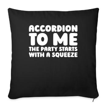 Accordion - Sofa pillowcase 17,3'' x 17,3'' (45 x 45 cm) - black - Front