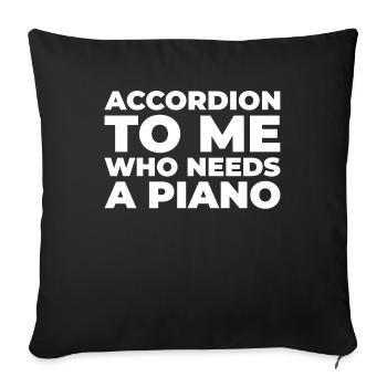 Accordion - Sofa pillowcase 17,3'' x 17,3'' (45 x 45 cm) - black - Front