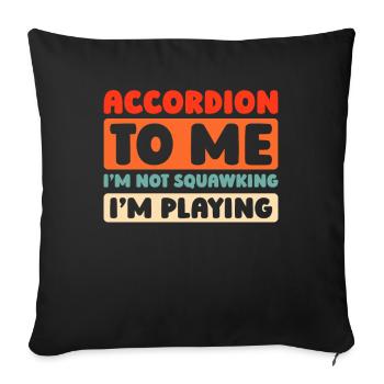 Accordion - Sofa pillowcase 17,3'' x 17,3'' (45 x 45 cm) - black - Front