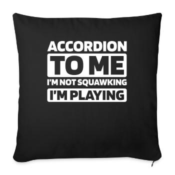 Accordion - Sofa pillowcase 17,3'' x 17,3'' (45 x 45 cm) - black - Front