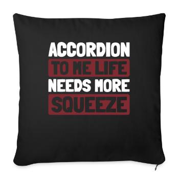Accordion - Sofa pillowcase 17,3'' x 17,3'' (45 x 45 cm) - black - Front