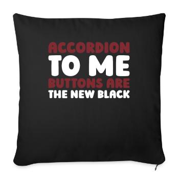 Accordion - Sofa pillowcase 17,3'' x 17,3'' (45 x 45 cm) - black - Front