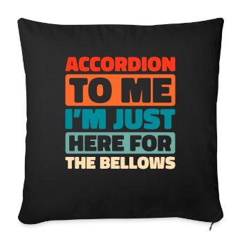Accordion - Sofa pillowcase 17,3'' x 17,3'' (45 x 45 cm) - black - Front