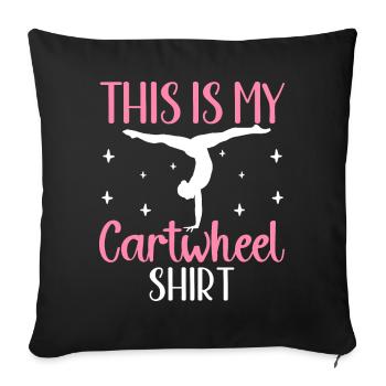 Gymnastics Lover Gymnastics Girl C’est - Housse de coussin décorative 45 x 45 cm - noir - Devant