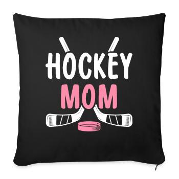 Hockey Maman Joueuse Maman - Housse de coussin décorative 45 x 45 cm - noir - Devant