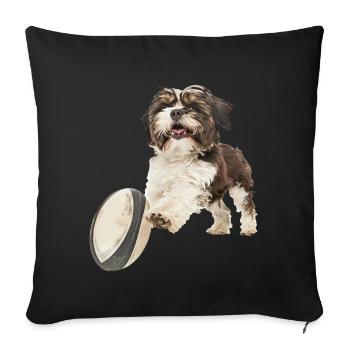Shih Tzu - Sofakissenbezug 45 x 45 cm - Schwarz - Vorne