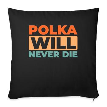 Accordion - Sofa pillowcase 17,3'' x 17,3'' (45 x 45 cm) - black - Front