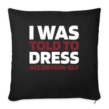 Accordion - Sofa pillowcase 17,3'' x 17,3'' (45 x 45 cm) - black - Front
