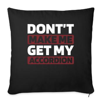 Accordion - Sofa pillowcase 17,3'' x 17,3'' (45 x 45 cm) - black - Front