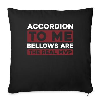 Accordion - Sofa pillowcase 17,3'' x 17,3'' (45 x 45 cm) - black - Front