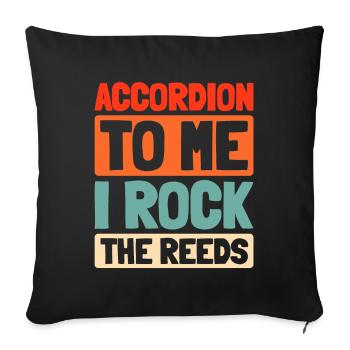 Accordion - Sofa pillowcase 17,3'' x 17,3'' (45 x 45 cm) - black - Front