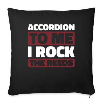 Accordion - Sofa pillowcase 17,3'' x 17,3'' (45 x 45 cm) - black - Front