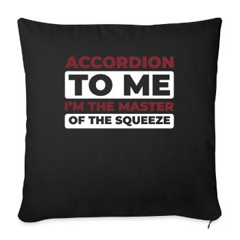 Accordion - Sofa pillowcase 17,3'' x 17,3'' (45 x 45 cm) - black - Front