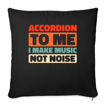 accordion - Sofa pillowcase 17,3'' x 17,3'' (45 x 45 cm) - black - Front