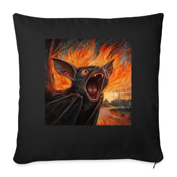 Schläger - Sofakissenbezug 45 x 45 cm - Schwarz - Vorne