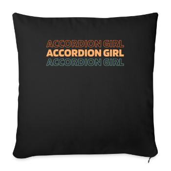 Accordion - Sofa pillowcase 17,3'' x 17,3'' (45 x 45 cm) - black - Front