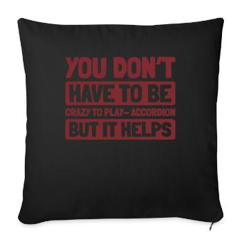 Accordion - Sofa pillowcase 17,3'' x 17,3'' (45 x 45 cm) - black - Front