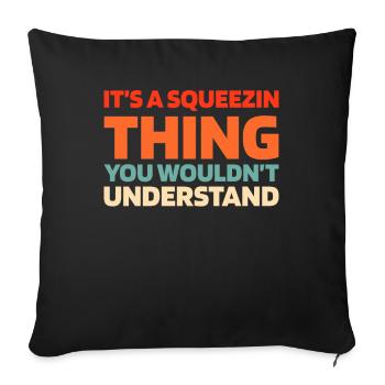 Accordion - Sofa pillowcase 17,3'' x 17,3'' (45 x 45 cm) - black - Front