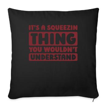 Accordion - Sofa pillowcase 17,3'' x 17,3'' (45 x 45 cm) - black - Front