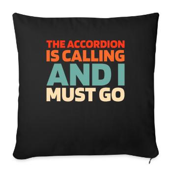 Accordion - Sofa pillowcase 17,3'' x 17,3'' (45 x 45 cm) - black - Front