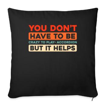 Accordion - Sofa pillowcase 17,3'' x 17,3'' (45 x 45 cm) - black - Front