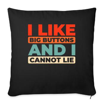 Accordion - Sofa pillowcase 17,3'' x 17,3'' (45 x 45 cm) - black - Front