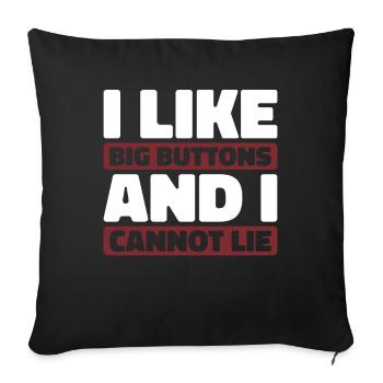 Accordion - Sofa pillowcase 17,3'' x 17,3'' (45 x 45 cm) - black - Front