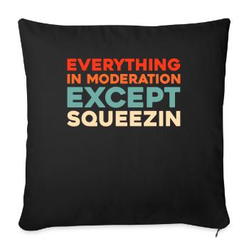 Akkordeon - Sofakissenbezug 45 x 45 cm - Schwarz - Vorne