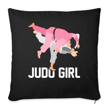 Judo Girl Martial Arts Girl - Sofa pillowcase 17,3'' x 17,3'' (45 x 45 cm) - black - Front
