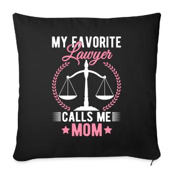 Mon avocate préférée m’appelle Mama Mama - Housse de coussin décorative 45 x 45 cm - noir - Devant