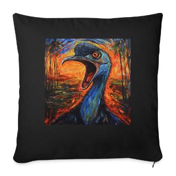 Kasuar - Sofakissenbezug 45 x 45 cm - Schwarz - Vorne