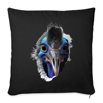 Kasuar - Sofakissenbezug 45 x 45 cm - Schwarz - Vorne