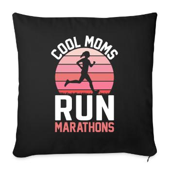 Runner Running Friend Marathon Runner Mother - Sofa pillowcase 17,3'' x 17,3'' (45 x 45 cm) - black - Front
