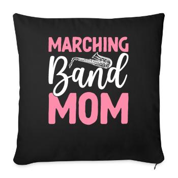 Marching Band Mama Saxophone Mama Saxophonist - Sofa pillowcase 17,3'' x 17,3'' (45 x 45 cm) - black - Front