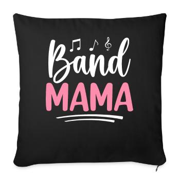 Band Mama Saxophone Mama Saxophonist - Sofa pillowcase 17,3'' x 17,3'' (45 x 45 cm) - black - Front
