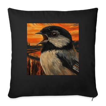 Meise - Sofakissenbezug 45 x 45 cm - Schwarz - Vorne
