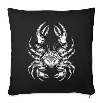 Krabbe - Sofakissenbezug 45 x 45 cm - Schwarz - Vorne