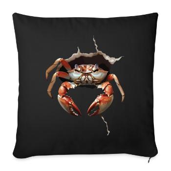 Krabbe - Sofakissenbezug 45 x 45 cm - Schwarz - Vorne