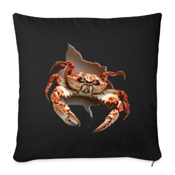 Krabbe - Sofakissenbezug 45 x 45 cm - Schwarz - Vorne