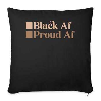 Noir Af Fier Af Mélanine Peau Brun Schwarze - Housse de coussin décorative 45 x 45 cm - noir - Devant