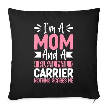 Mail Lady Mom Mail Postal Worker On - Sofa pillowcase 17,3'' x 17,3'' (45 x 45 cm) - black - Front