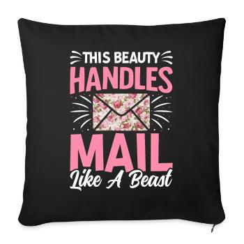 Postal Service Postal Worker Postwoman Beauty - Sofa pillowcase 17,3'' x 17,3'' (45 x 45 cm) - black - Front