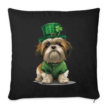 Shih Tzu - Sofakissenbezug 45 x 45 cm - Schwarz - Vorne