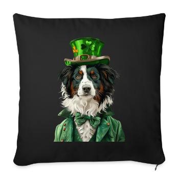 Border Collie - Sofakissenbezug 45 x 45 cm - Schwarz - Vorne