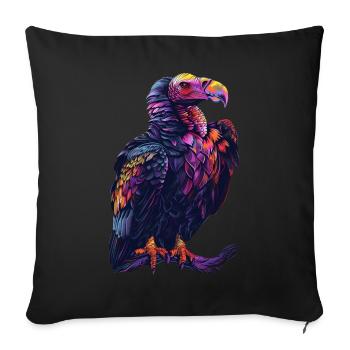 Geier - Sofakissenbezug 45 x 45 cm - Schwarz - Vorne