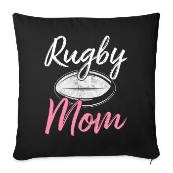 Rugby Mother Rugby Player - Sofa pillowcase 17,3'' x 17,3'' (45 x 45 cm) - black - Front