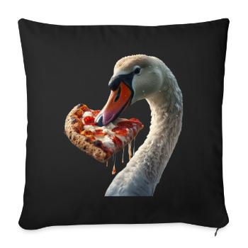 Schwan - Sofakissenbezug 45 x 45 cm - Schwarz - Vorne