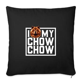 J’adore mon Chow Chow - Housse de coussin décorative 45 x 45 cm - noir - Devant