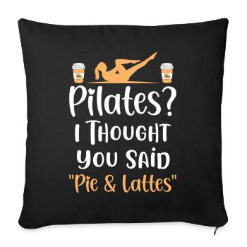 Pilates Pie Lattes Pilates Teacher Yoga Exercise - Sofa pillowcase 17,3'' x 17,3'' (45 x 45 cm) - black - Front